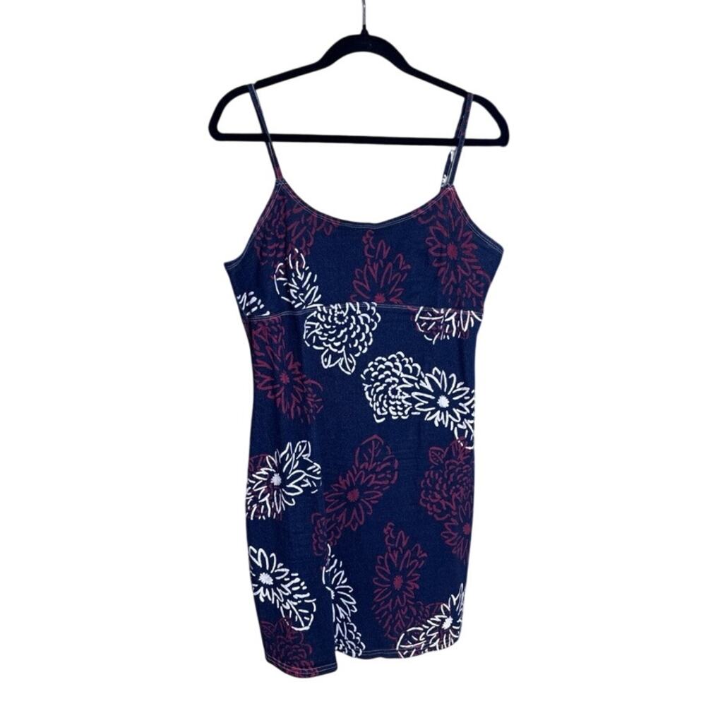 Vintage Y2K Aqua Blues Mini Dress Denim Stretch L